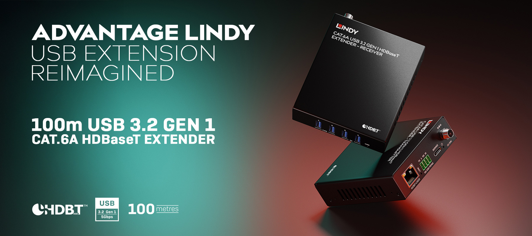 Lindy USB 3.2 Gen 1 Cat.6A HDBaseT Extender