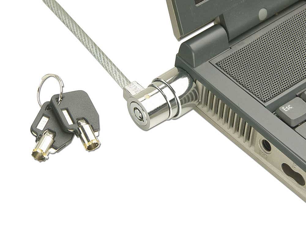 Câble antivol pour ordinateur portable, serrure cylindrique