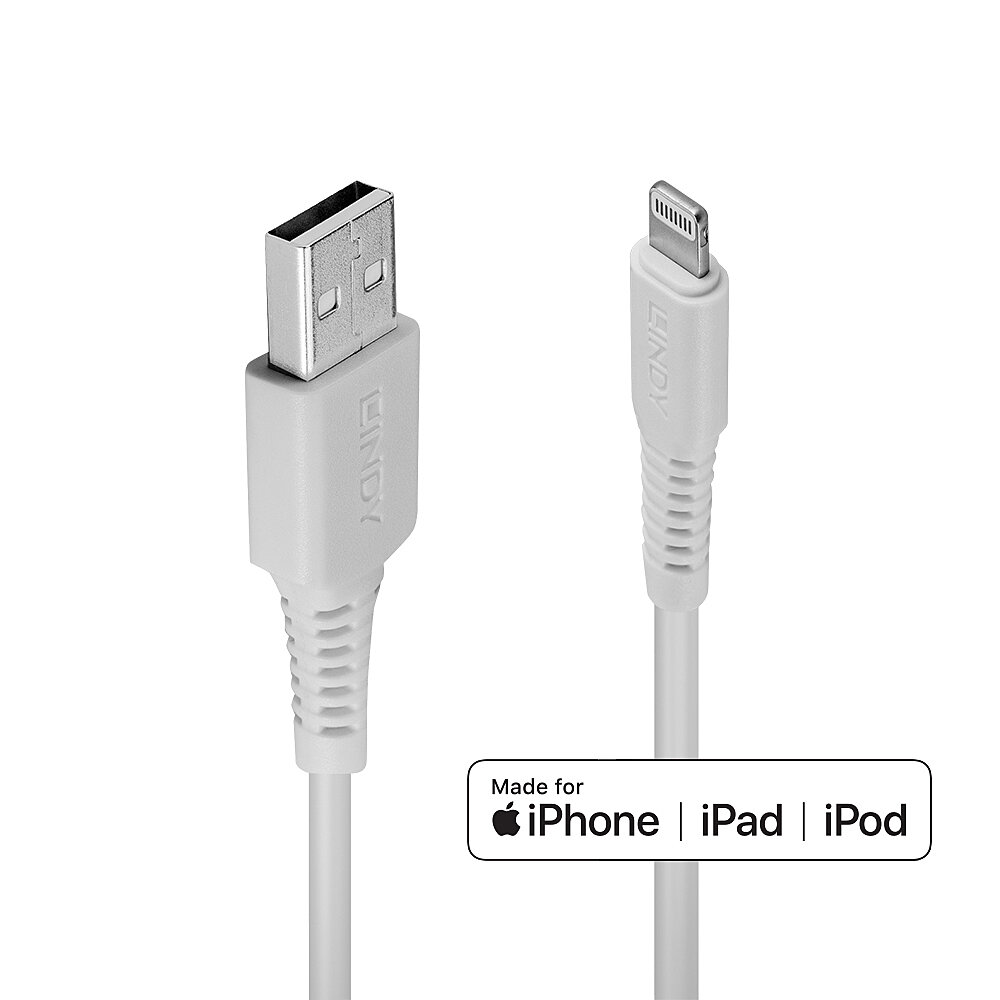 Câble USB Type A vers Lightning Blanc, 1m