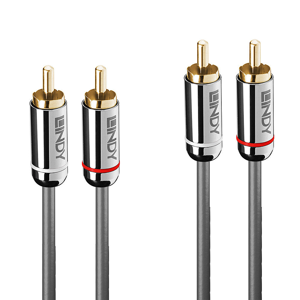 Câble Audio 2x RCA, Cromo Line, 2m 2x RCA mâle/mâle