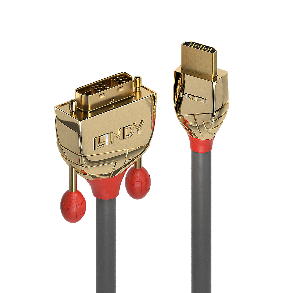 Câble HDMI vers DVI, Gold Line, 5m HDMI mâle vers DVI-D Single Link mâle