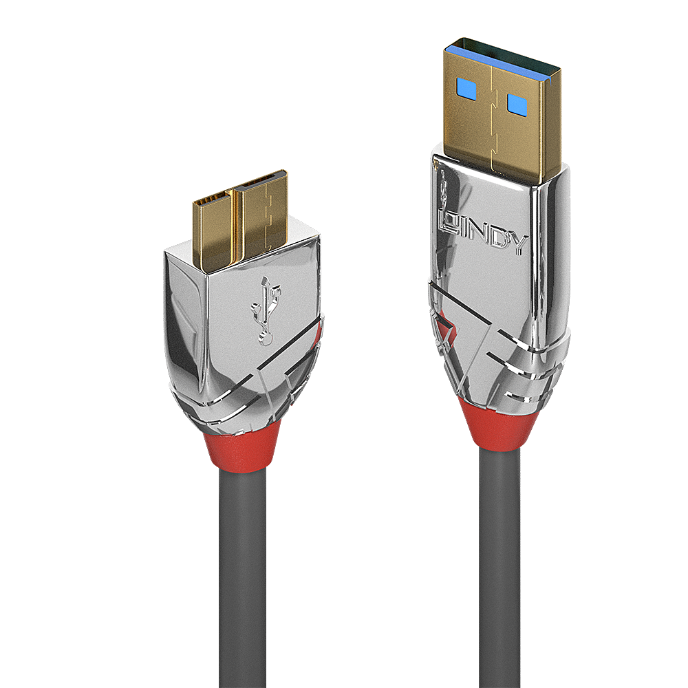 Câble USB 3.2 Type A vers Micro-B, 5Gbit/s, Cromo Line, 0.5m