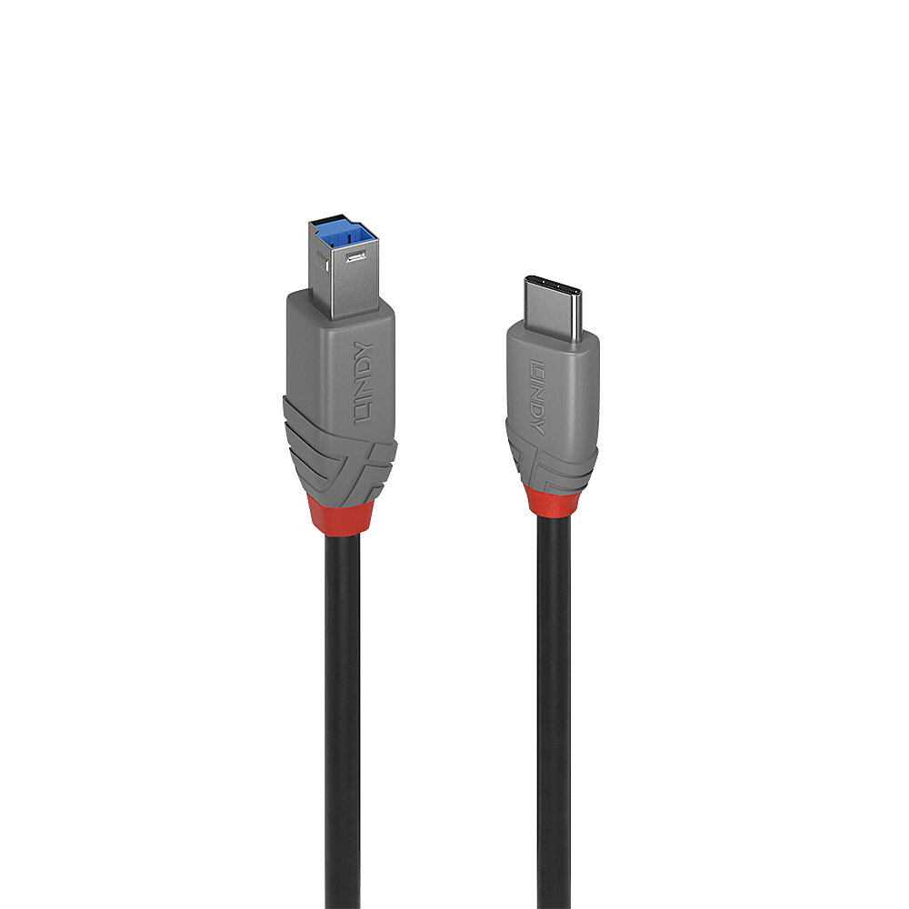 Câble USB 3.2 Type C vers B, 5Gbit/s, Anthra Line, 1m