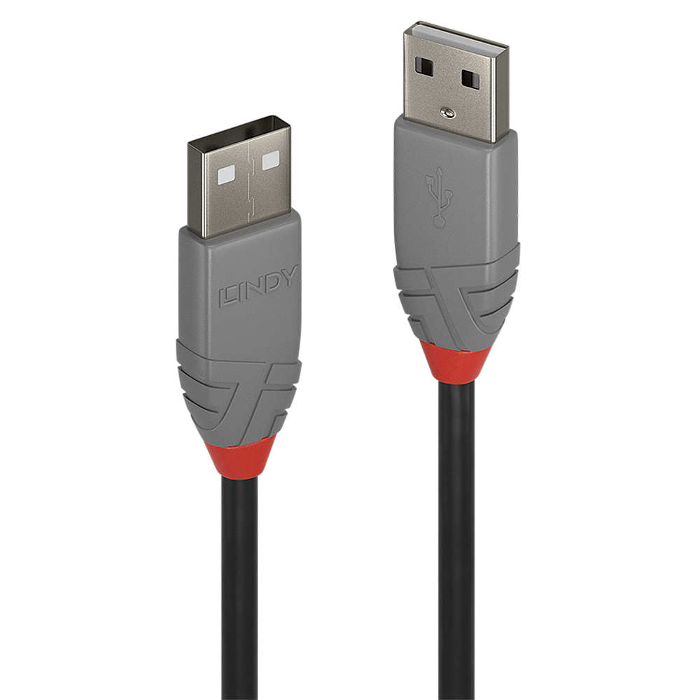Câble USB 2.0 type A/A, Anthra Line, 1m USB type A mâle vers A mâle