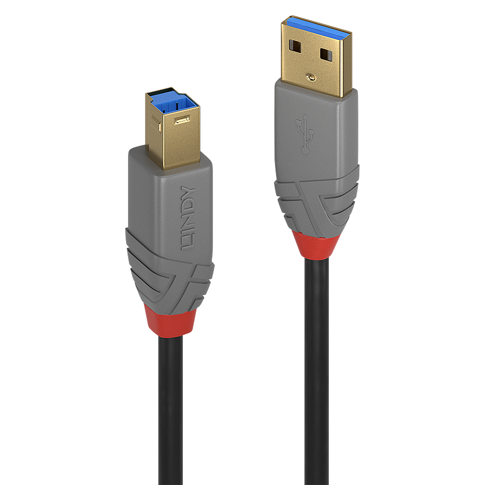 Câble USB 3.2 Type A vers B, 5Gbit/s, Anthra Line, 2m