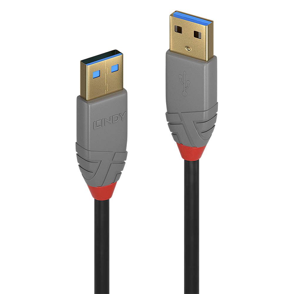 Câble USB 3.2 type A vers A, 5Gbit/s, Anthra Line, 2m