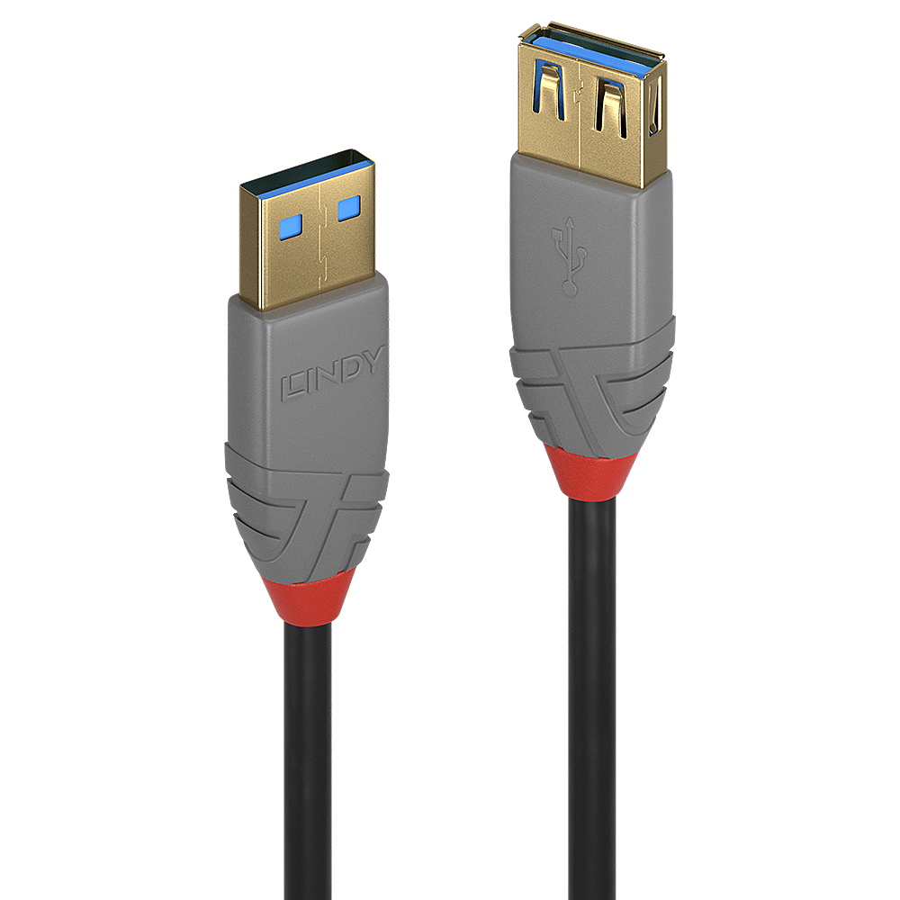 Rallonge USB 3.2 type A, 5Gbit/s, Anthra Line, 2m