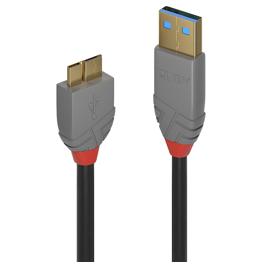Câble USB 3.2 Type A vers Micro-B, 5Gbit/s, Anthra Line, 1m
