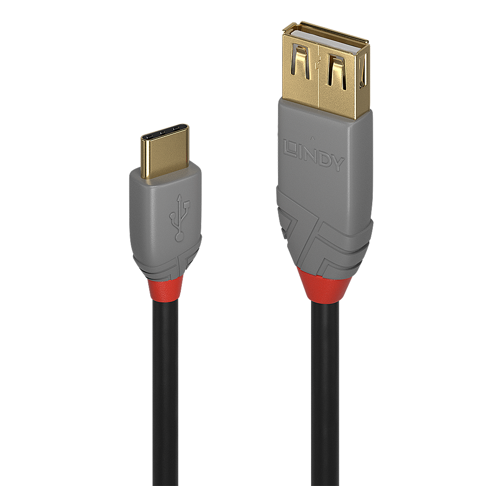 Câble Adaptateur USB 2.0 Type C vers A, Anthra Line, 0.15m