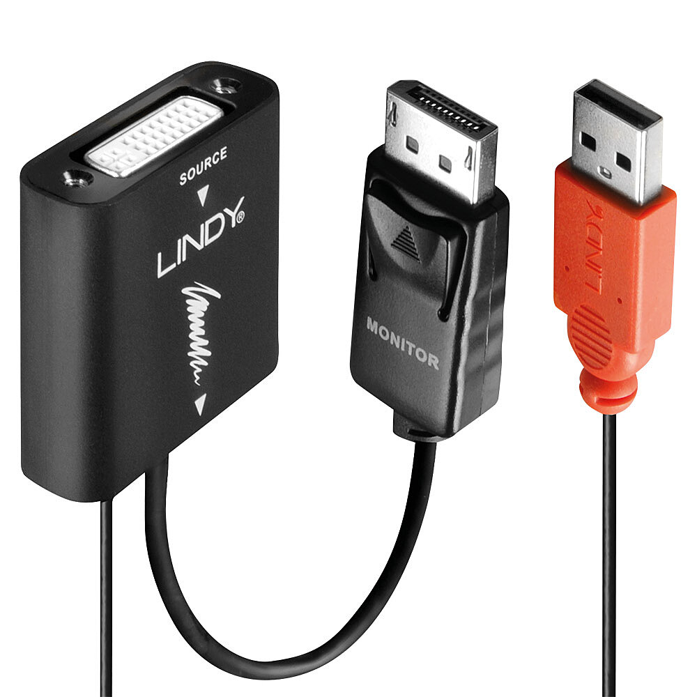 Convertisseur Actif DVI vers DisplayPort Connecte une source DVI à un affichage D