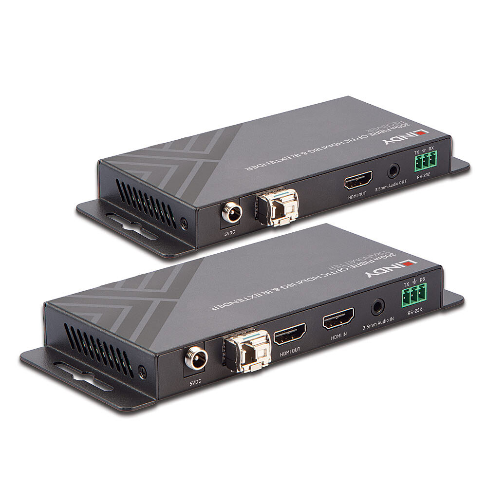 Kit Extender Fibre Optique HDMI 4K60, IR, RS232 & Audio, 300m/1000m
