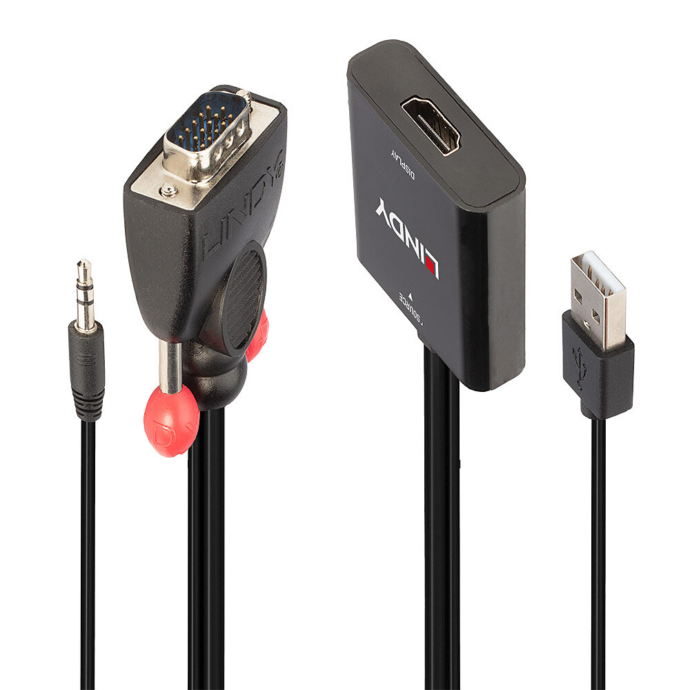 Convertisseur VGA & Audio vers HDMI Connecte une source VGA à un affichage H