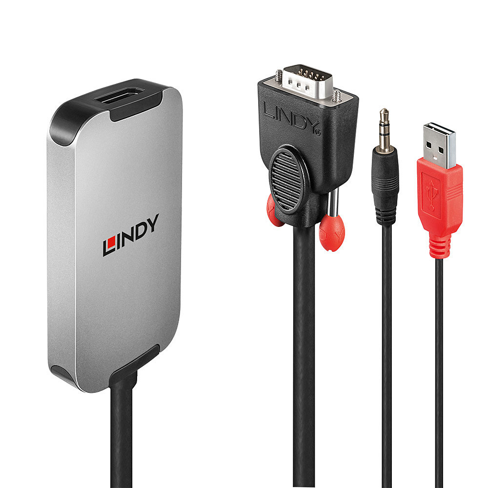 Convertisseur VGA vers DisplayPort 1.2 Connecte une source VGA + audio à un écr
