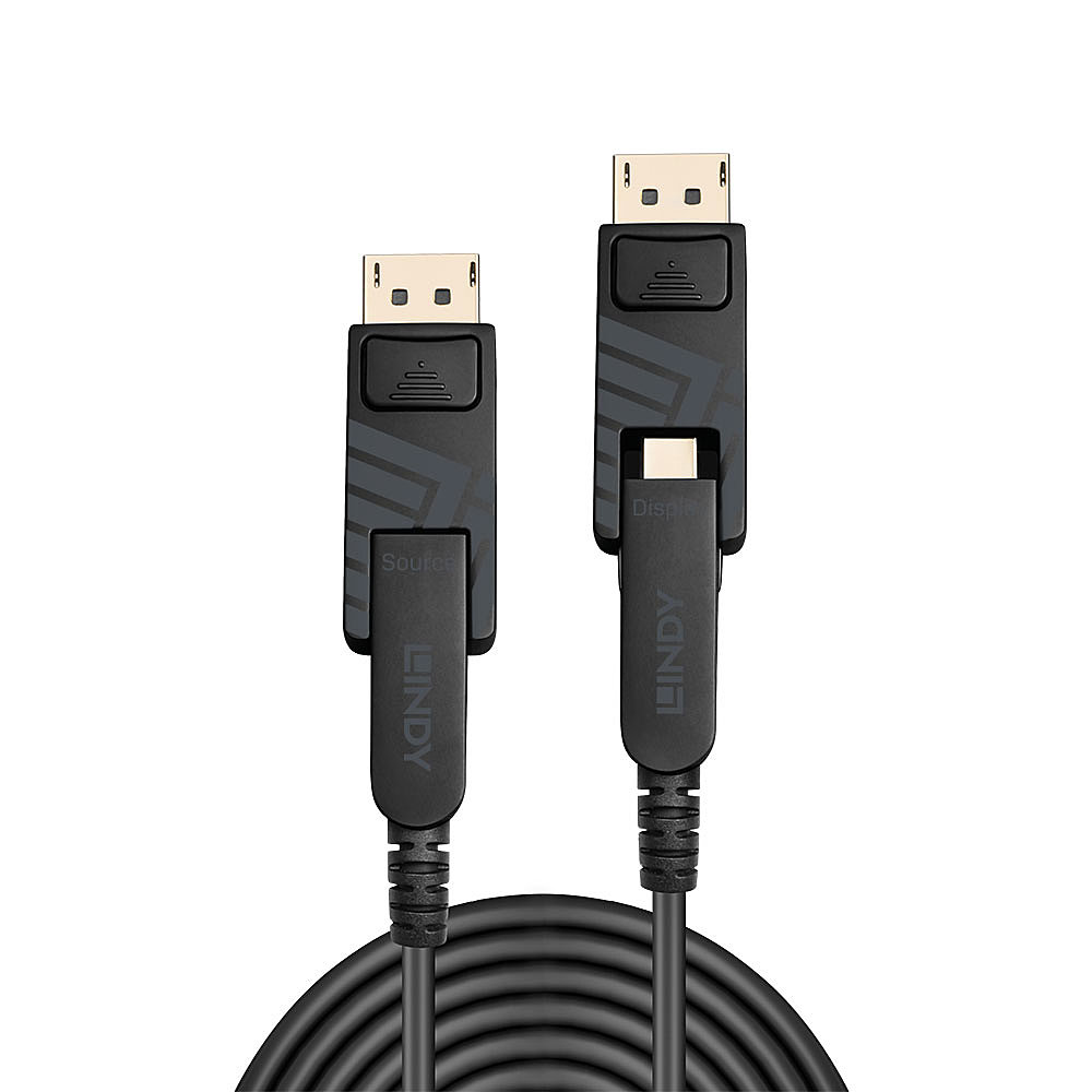 Câble Mini DisplayPort 1.4 Hybride Fibre Optique, connecteurs DP fournis, 2