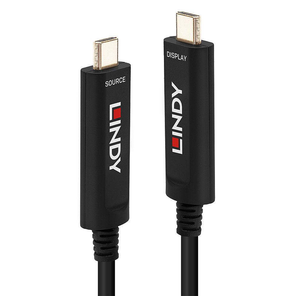 Câble Hybride Fibre Optique USB Type C Vidéo, 5m, Audio / Vidéo uniquement