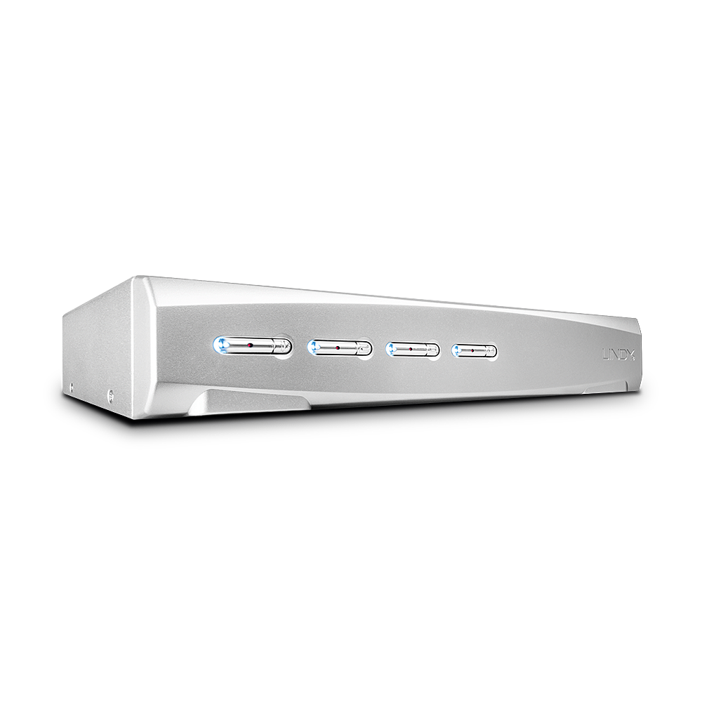 Switch KVM DisplayPort 1.2, USB 2.0 & audio, 4 ports