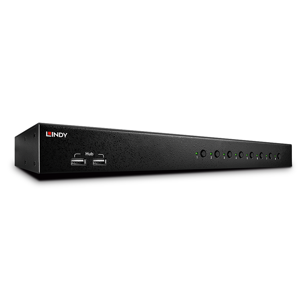 Switch KVM DVI-I Single Link, USB 2.0 & Audio, 8 ports
