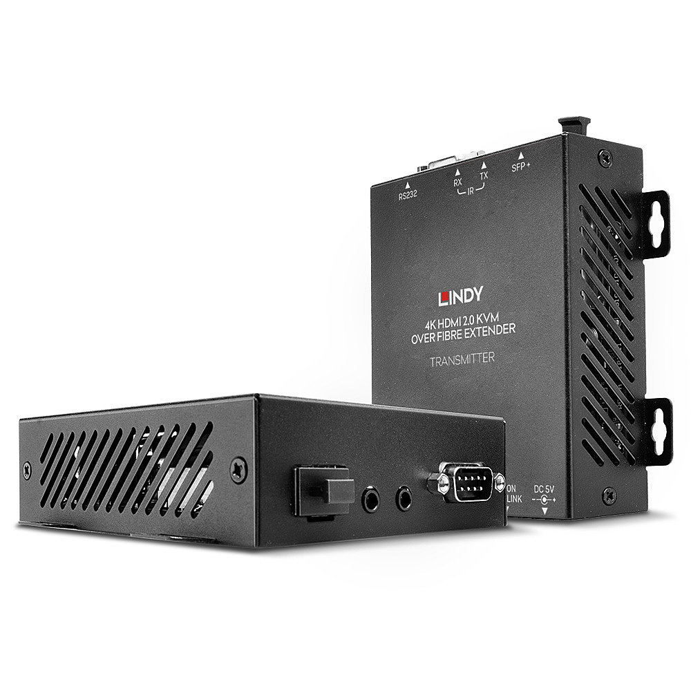 Kit Extender HDMI 4K60, USB, IR & RS232 sur fibre optique, 300m