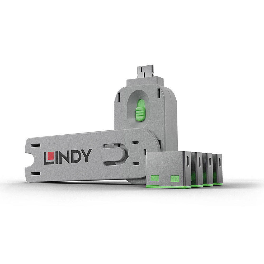 Clé pour bloqueurs de port USB Type A - avec 4 verrous, Vert