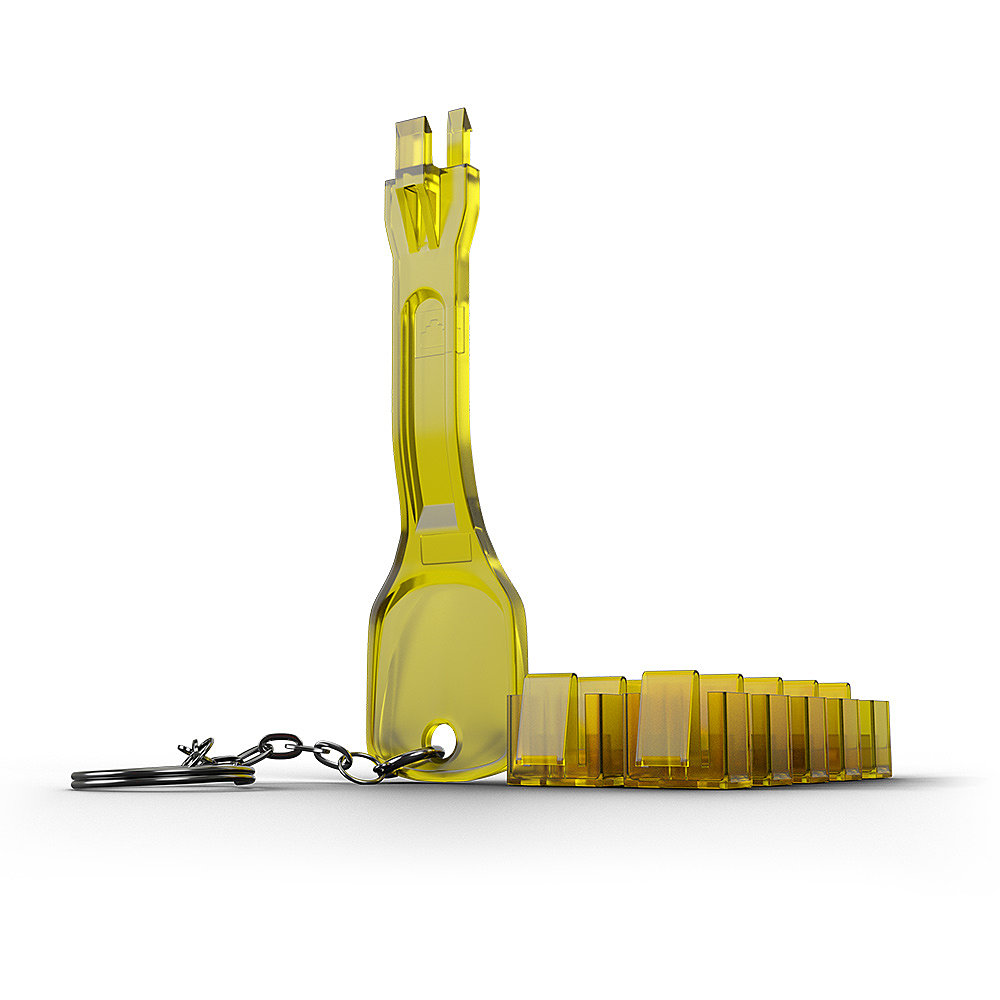 Clé pour bloqueur de port RJ-45 - avec 10 verrous, Jaune