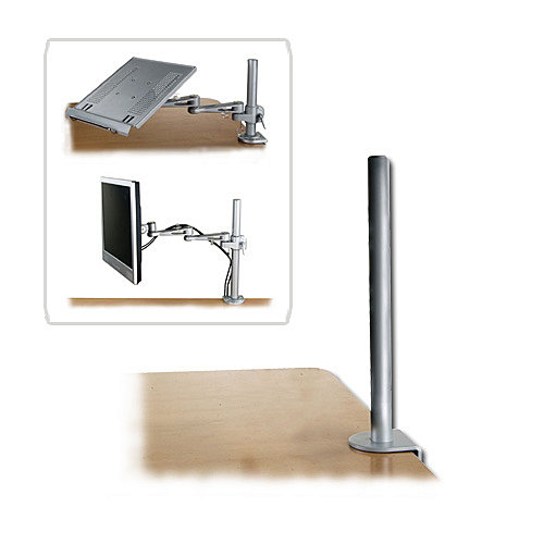 Mât pour bureau, modulable, 450mm Mât permettant de fixer un écran ou un o