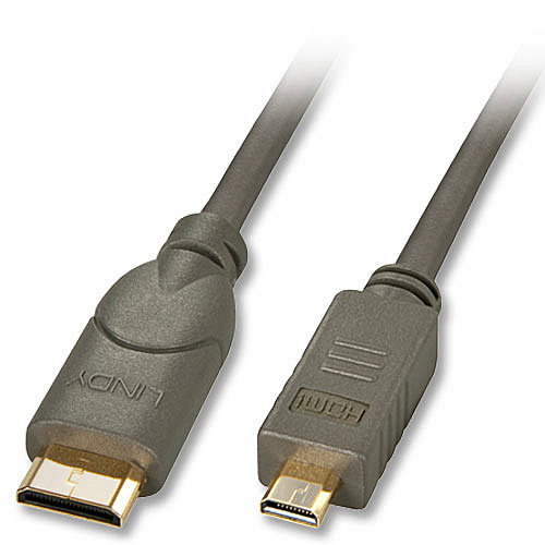 Câble micro HDMI® / mini HDMI®, compatible HDMI 2.0 Ultra HD, 0.5m