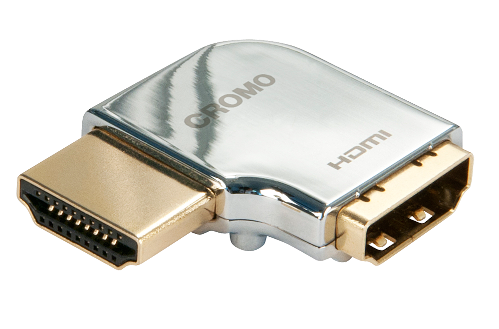 Coude HDMI CROMO®, 90° à gauche Cet adaptateur coudé à 90°  permet de br