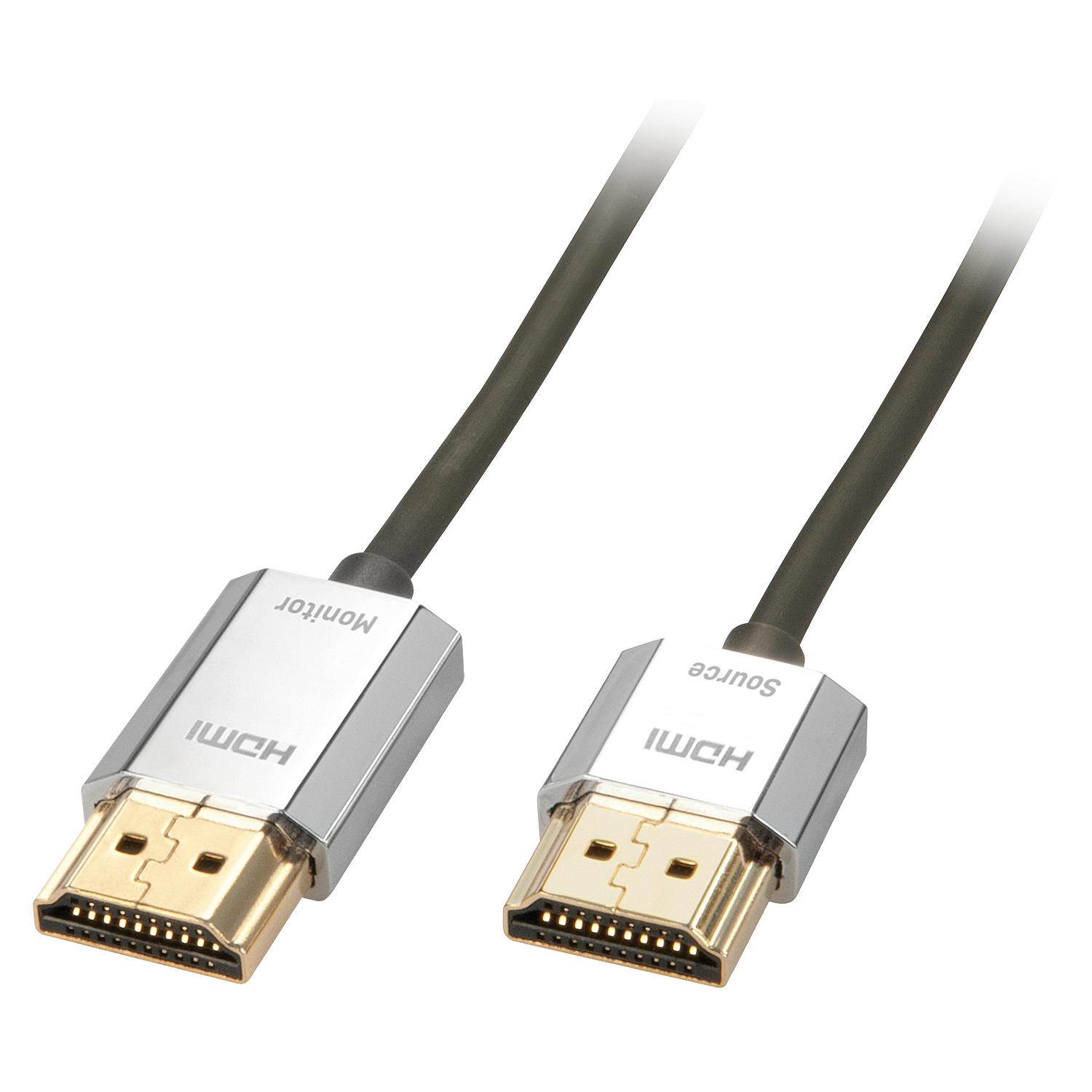 Câble HDMI High Speed CROMO Slim A/A, 3m Câble HDMI avec Ethernet
