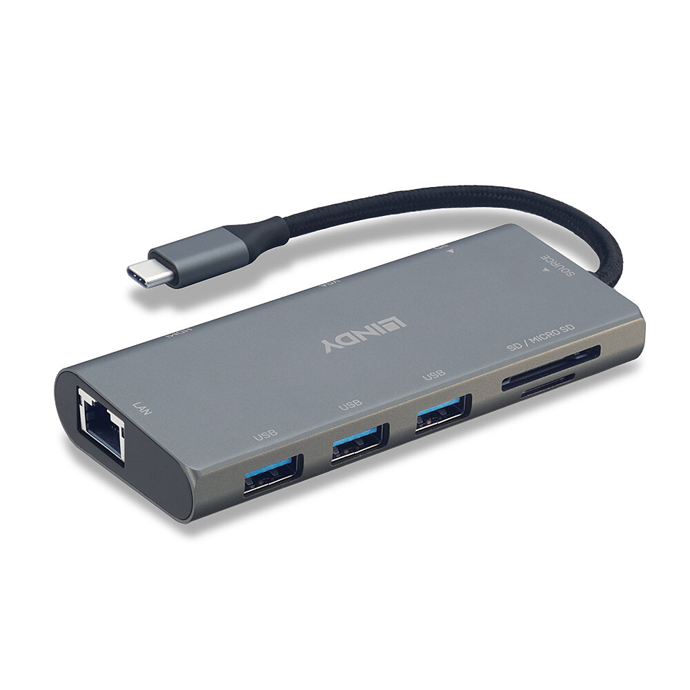 DST-Mini Plus, Mini Docking Station USB C pour Laptop avec HDMI 4K,VGA et charge