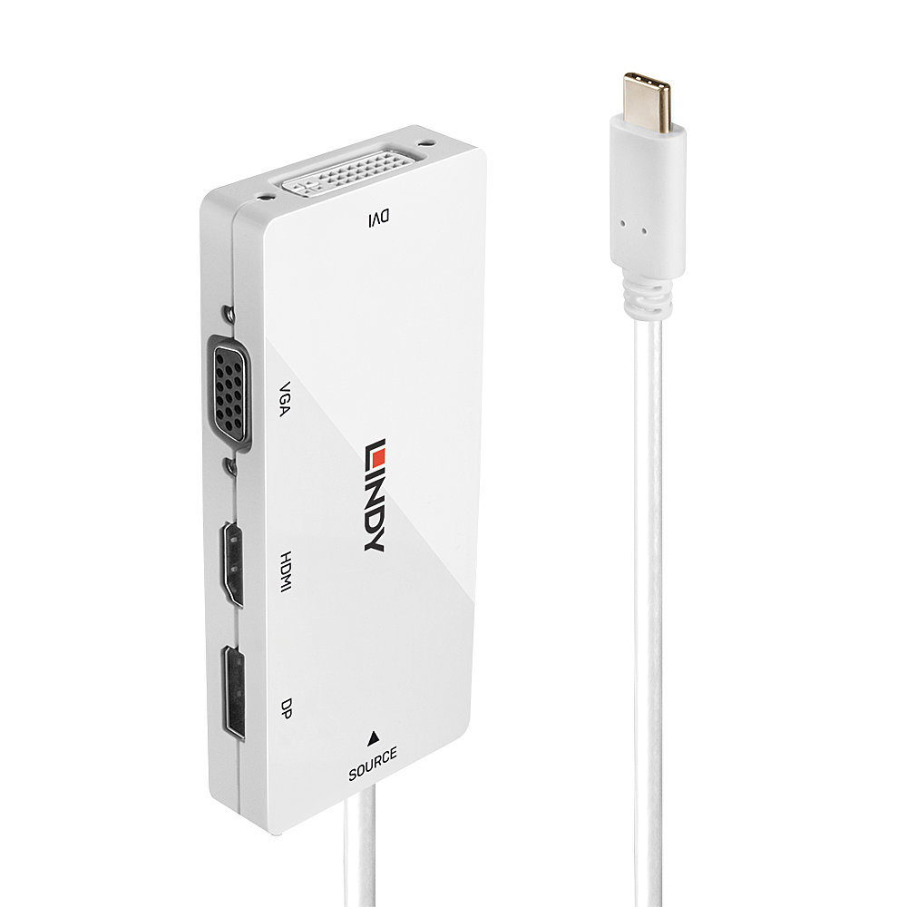 Convertisseur USB Type C vers Multi-AV Connecte un affichage DisplayPort, HDMI,