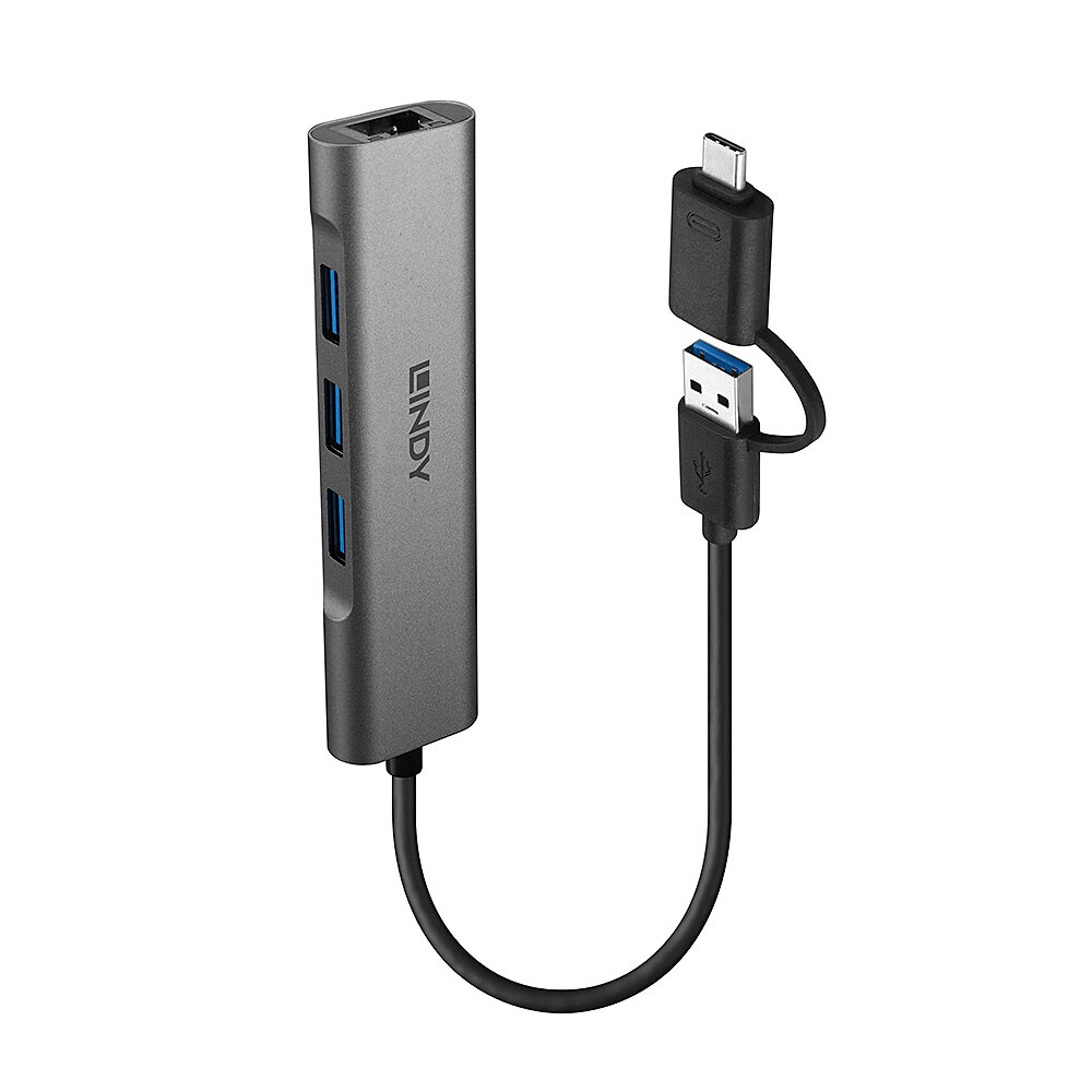 Hub USB 3.2 Gen 1 & Convertisseur Ethernet Gigabit