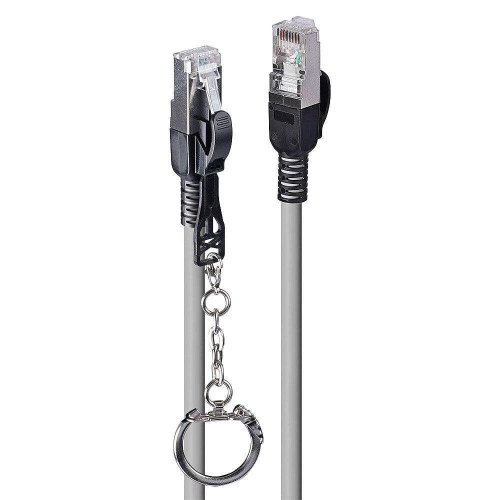 Câble réseau sécurisé Cat.6A S/FTP LSZH, gris, 1.5m