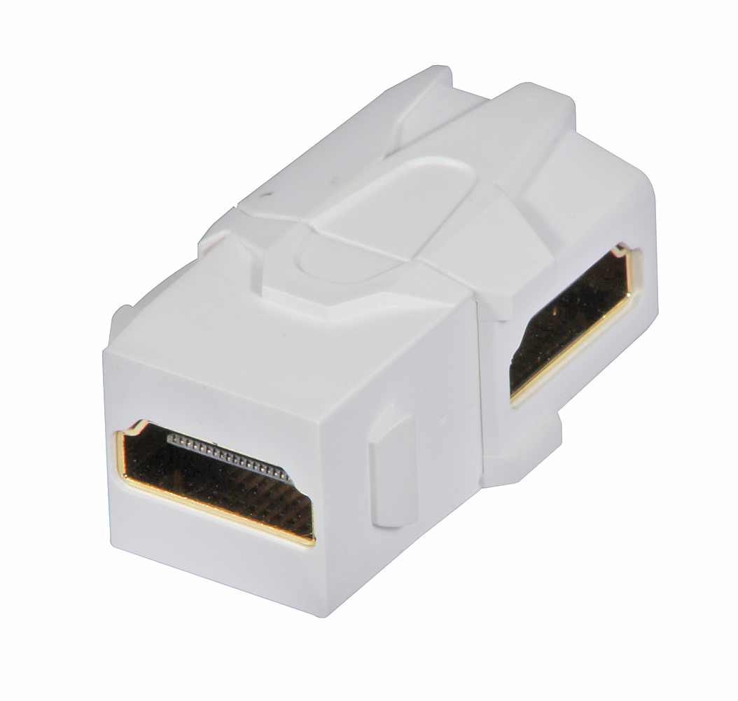 Module Keystone double femelle HDMI coudé, pour boîte murale